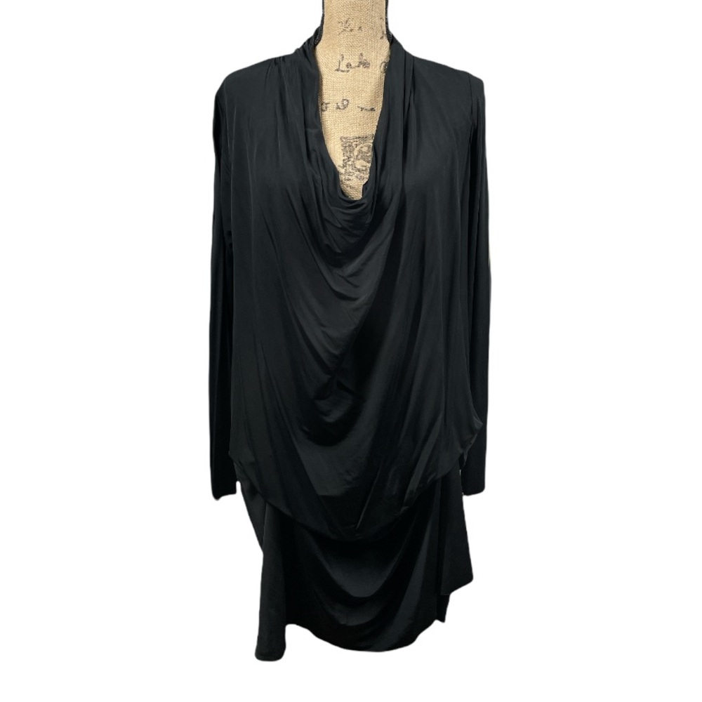 All Saints Black Adjustable Tunic Top